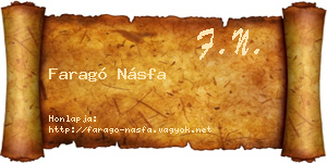 Faragó Násfa névjegykártya