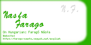 nasfa farago business card
